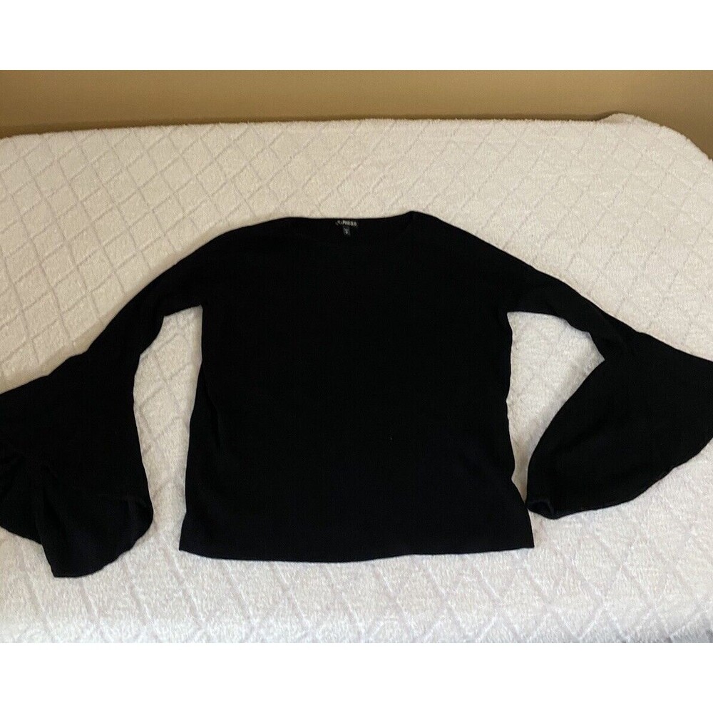 Express Women’s Black Long Sleeve Lightweight Sweater Size Small